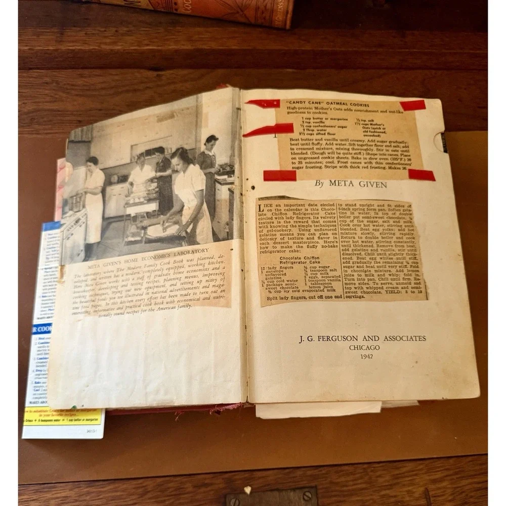 Vintage Ephemera & Recipes Inside The Modern Family Cook Book 1940s Estate Find